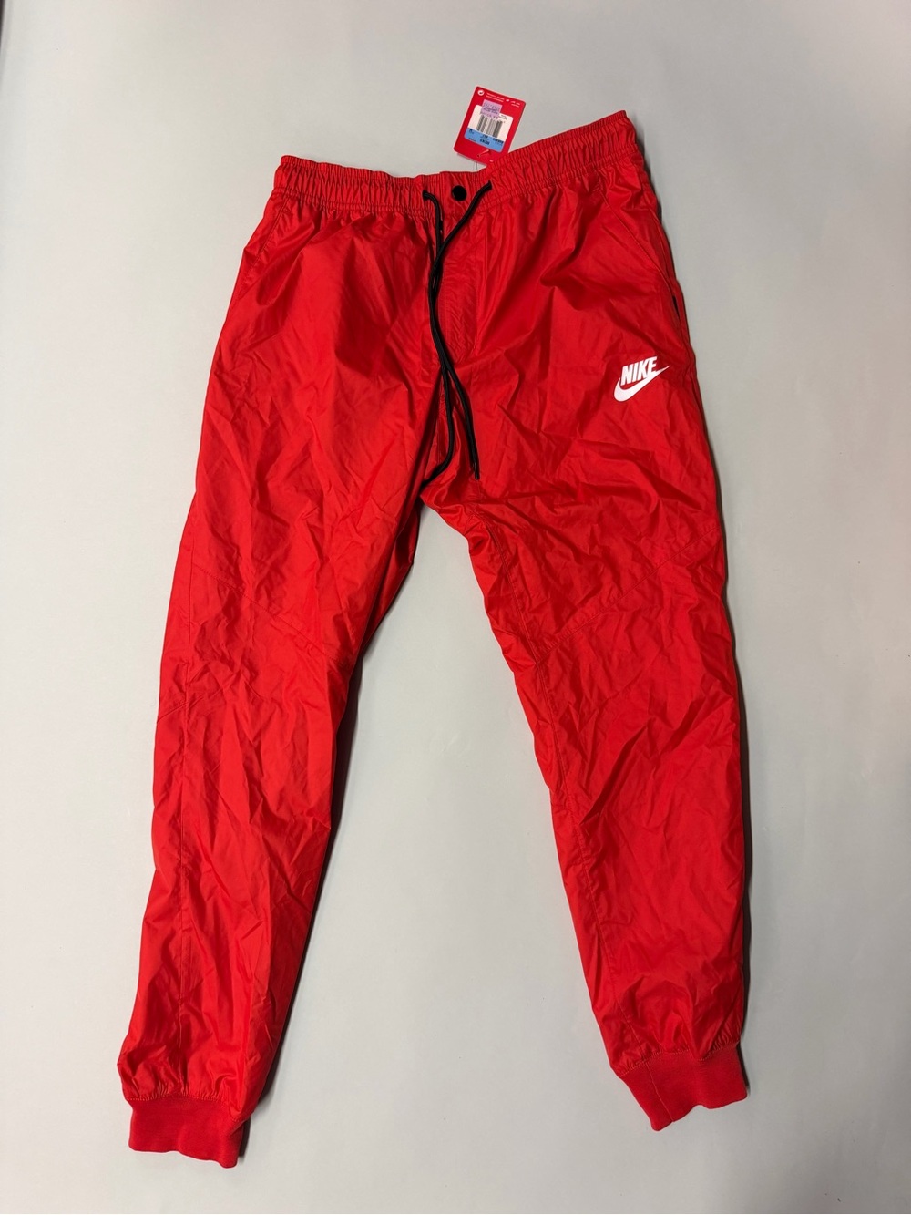 NWT Nike Men Pants Jogger Sweatpants with White Logo Red 898403 657 Size M